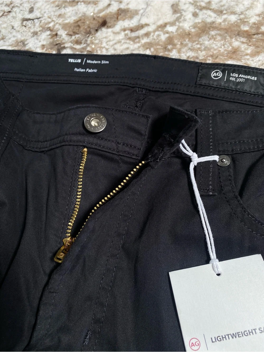 AG Tellis Modern Slim Lightweight Satin Pants